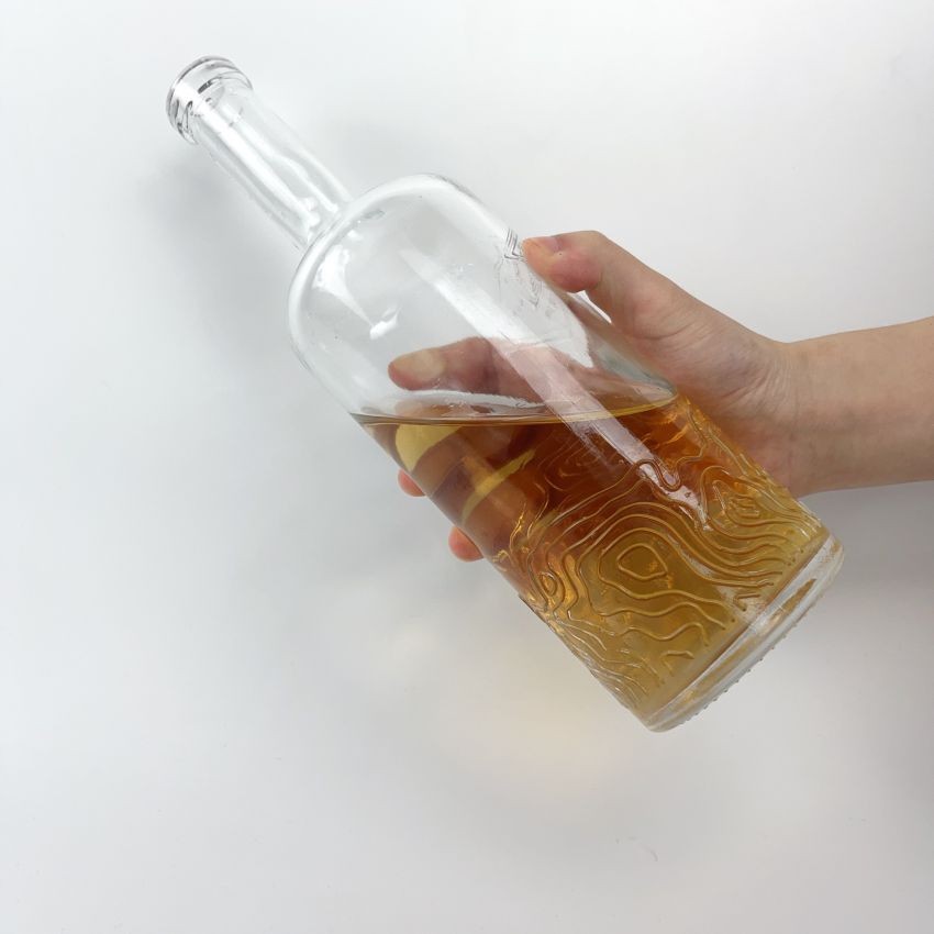 750ml 580g Tequila Vodka Brandy Whiskey Gin Empty Popular Classical Medium Length Neck Glass Bottles